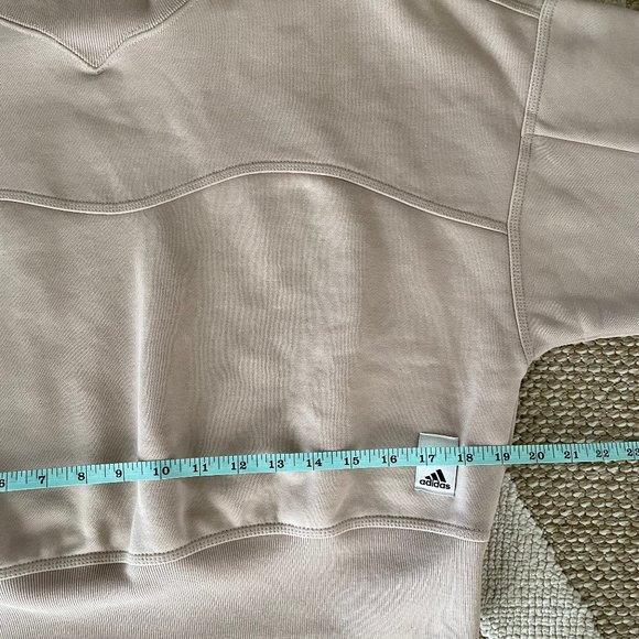 Adidas Taupe Crop Crewneck Sweatshirt - Picture 7 of 7